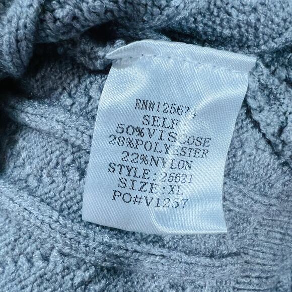 NEW! Good Time USA Crop Crewneck Sweater Casual Knit Gray Zig Zag LS - XL - Picture 5 of 5